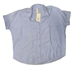 Pact Sky Blue Casual Shirt